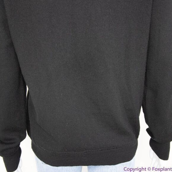 Calvin Klein extra fine merino wool black sweater, S/P - Picture 6 of 14